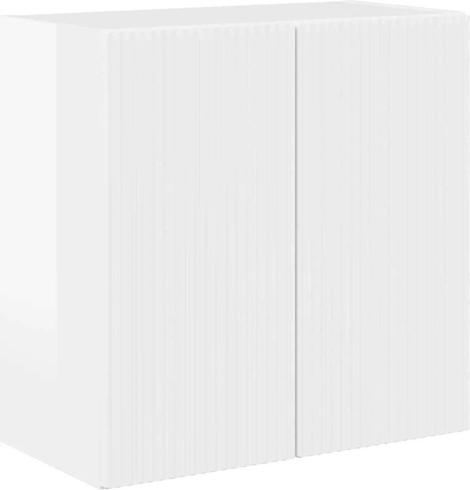 vidaXL Dulap TV de perete Alb lucios 59,5 x 31 x 60 cm Lemn compozit