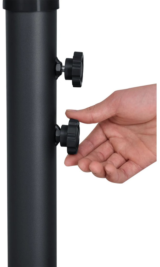 Juskys Umbrelă de soare LED Brazilia 3,5 m - gri închis