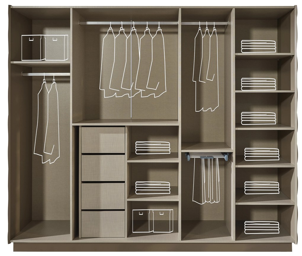 Set dormitor complet mdf 30 mm si metal - royal lav - crem/antracit cu auriu