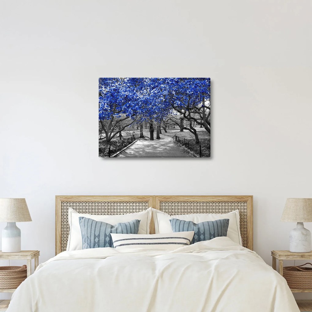 Tablou - Copaci albaștri Central Park, New York (70x50 cm)