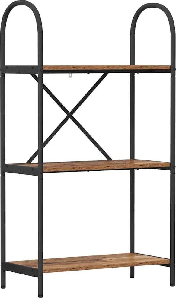vidaXL Raft pentru cărți Lemn vechi 60 x 30 x 109 cm Lemn compozit