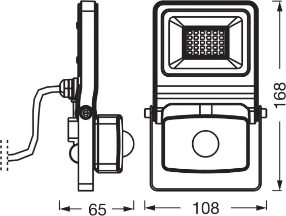 Osram - Proiector LED ENDURA cu senzor, 20 W, 230 V, 4000 K, IP44