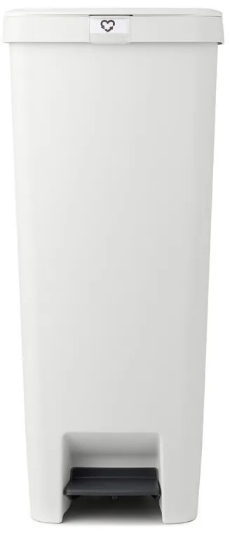 Coș cu pedală Brabantia StepUp 1005556, 40 L, Materiale ecologice, Deschidere mare, Gri deschis