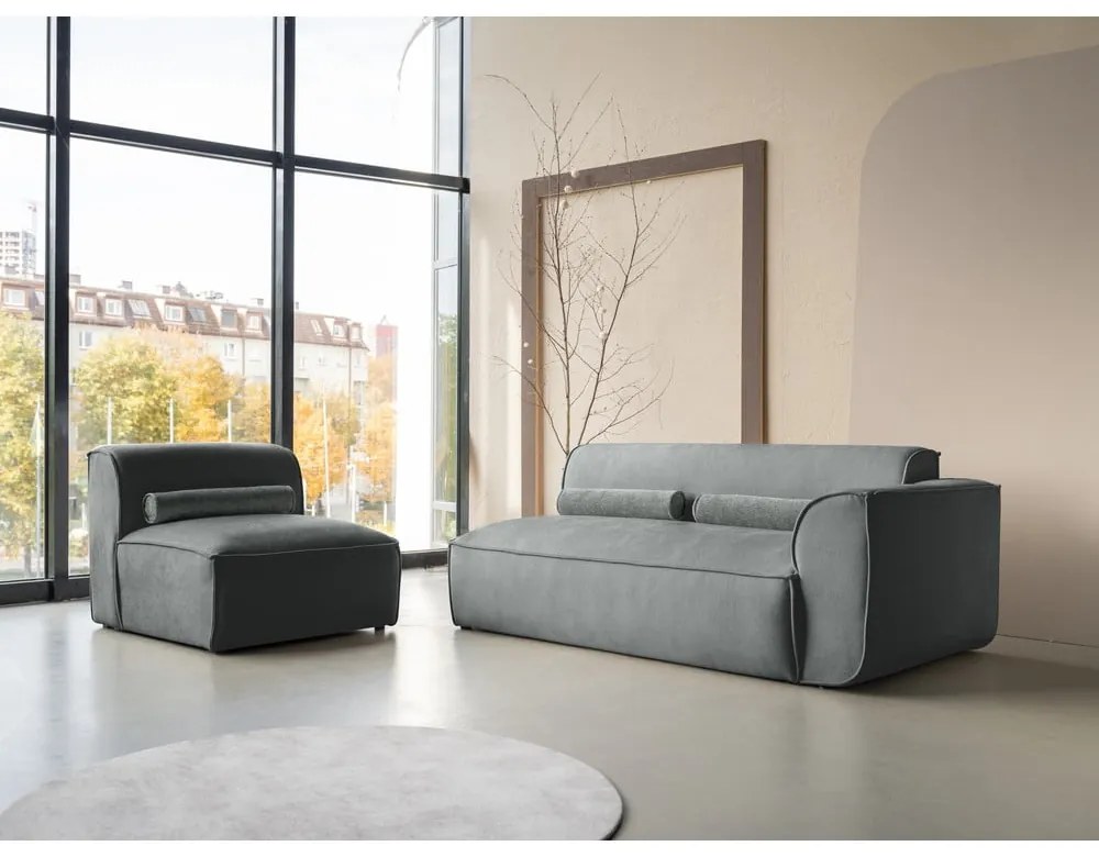 Șezlong modular verde (cu colț pe partea dreaptă) Flex Felix – Miuform