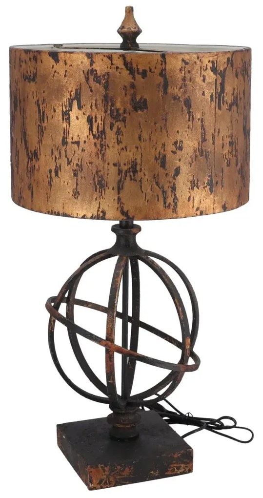 Lampa de masa Sfera stil industrial metal si rasina h 67 cm