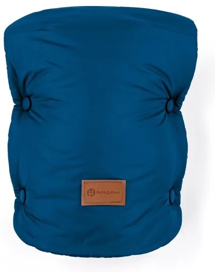 PETITE&MARS - Set sac de iarnă 3în1 JIBOT + mânuși cărucior albastru