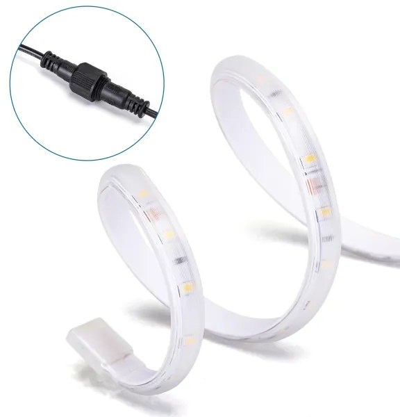 Bandă LED solară dimabilă Aigostar LED/10W/3,2V 10 m 6500K IP65 + telecomandă