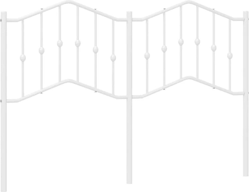 vidaXL Tăblie de pat de schimb metalică, alb, 150 cm
