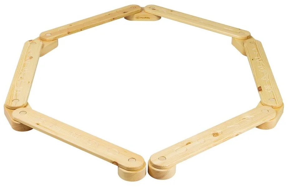 Cale senzorială în culoare naturală din lemn de pin 10x408x5 cm Montessori – Meowbaby