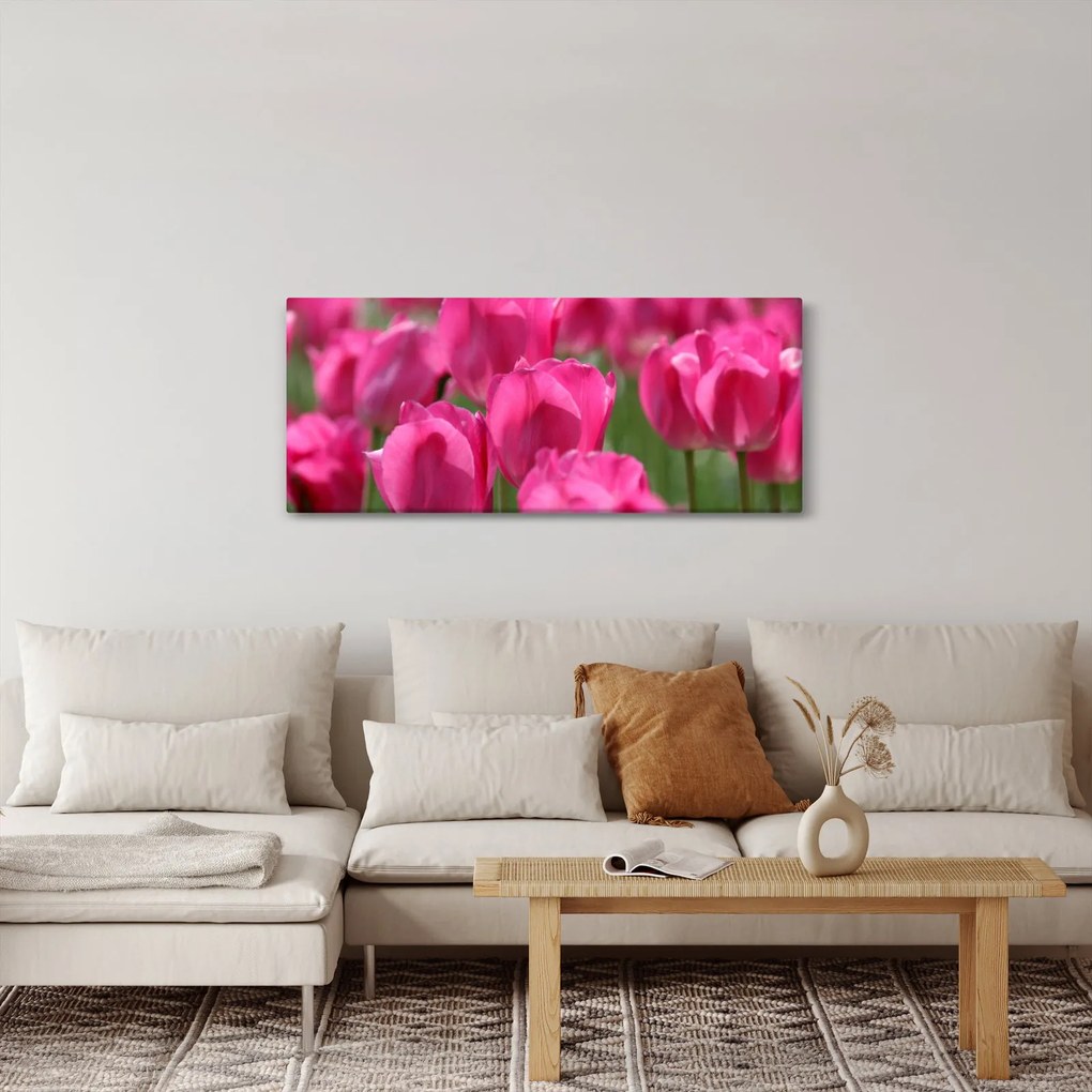 Tablou - Lalele roz (120x50 cm)