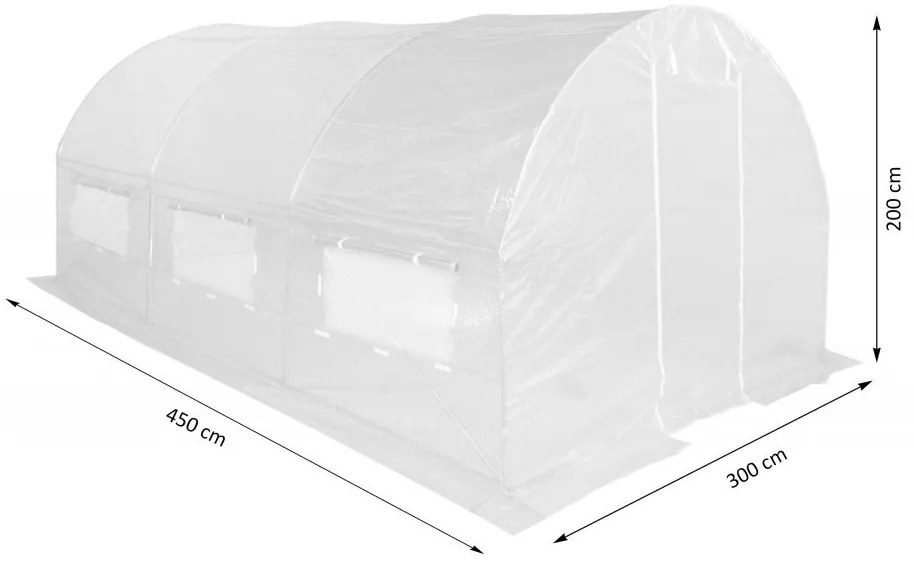 Solariu 300 x 450 cm (13,5 m2), alb