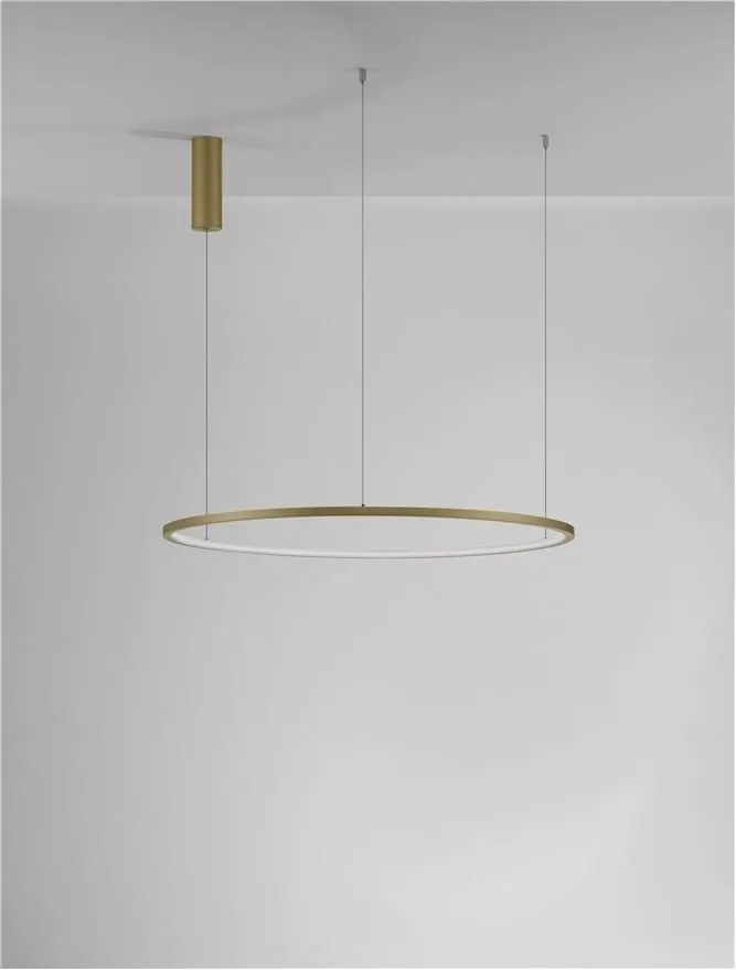 Lustra LED suspendata design modern circular TARQUIN D-80cm aurie