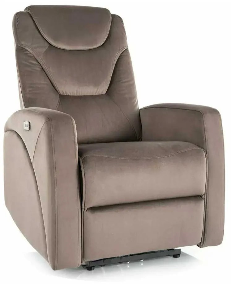 Scaun reclinabil Kronos Velvet, maro