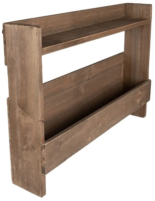 Etajera de perete, natur, din lemn, Woodmere