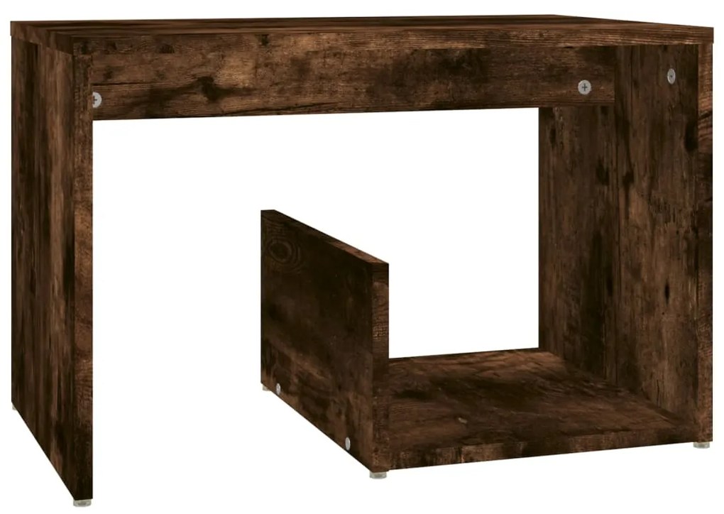 vidaXL Masă laterală, stejar fumuriu, 59x36x38 cm, lemn compozit