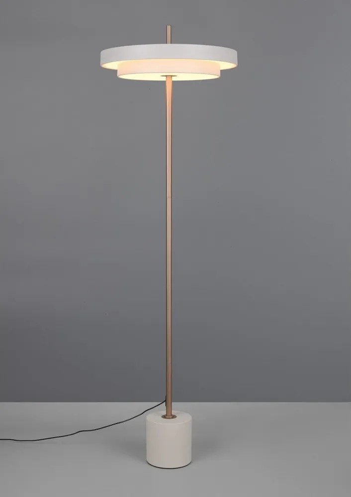 Lampadar fildeș LED cu intensitate reglabilă (înălțime 138 cm) Keaton – Trio