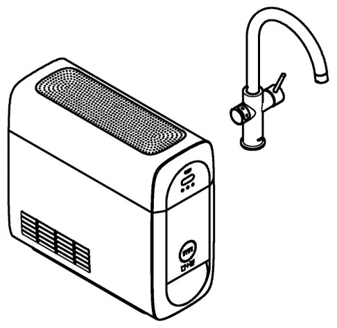 GROHE 31455001 - Baterie pentru chiuvetă BLUE HOME, crom lucios