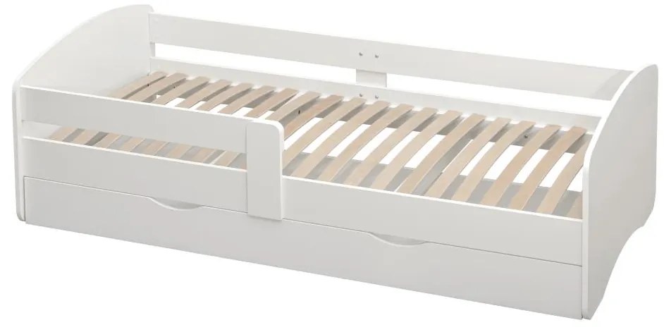 Pat de o persoană 90 cm Carecen (alb) (cu somieră) (cu sp. depozitare). 1116283