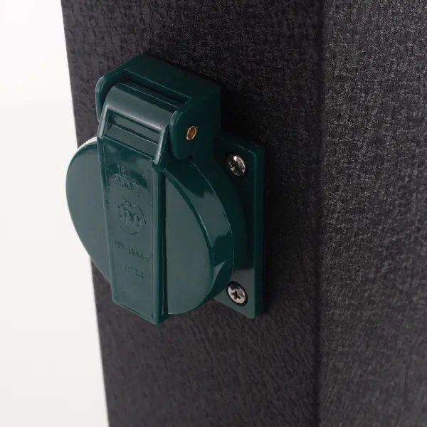 Stâlp de exterior cu prize cu temporizator 2Z IP44 Ecolite XSMM-202 FT