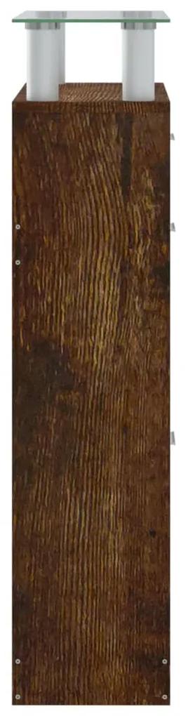 Pantofar, stejar fumuriu, 63x24x104 cm, lemn prelucrat