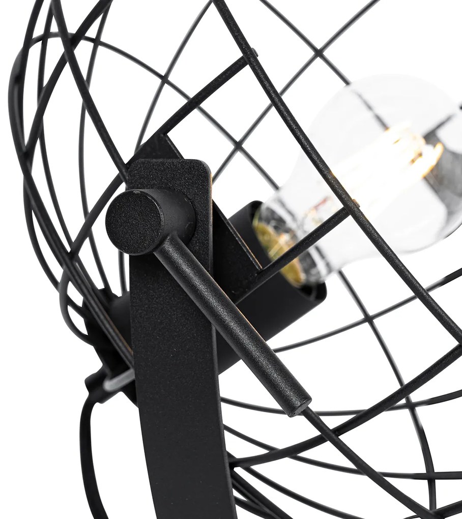 Lampă de masă industrială cu trepied negru reglabil - Hanze