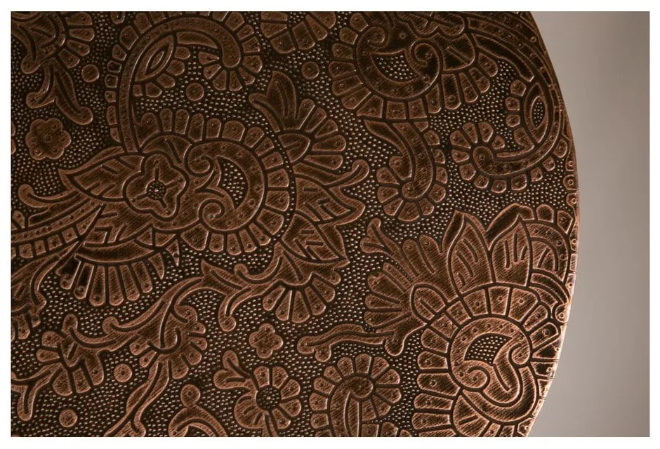 Măsuță auxiliară Dutchbone Bast, ⌀ 40 cm, arămiu