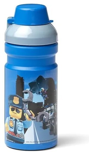 Sticlă de apă pentru copii LEGO® City, 390 ml, albastru