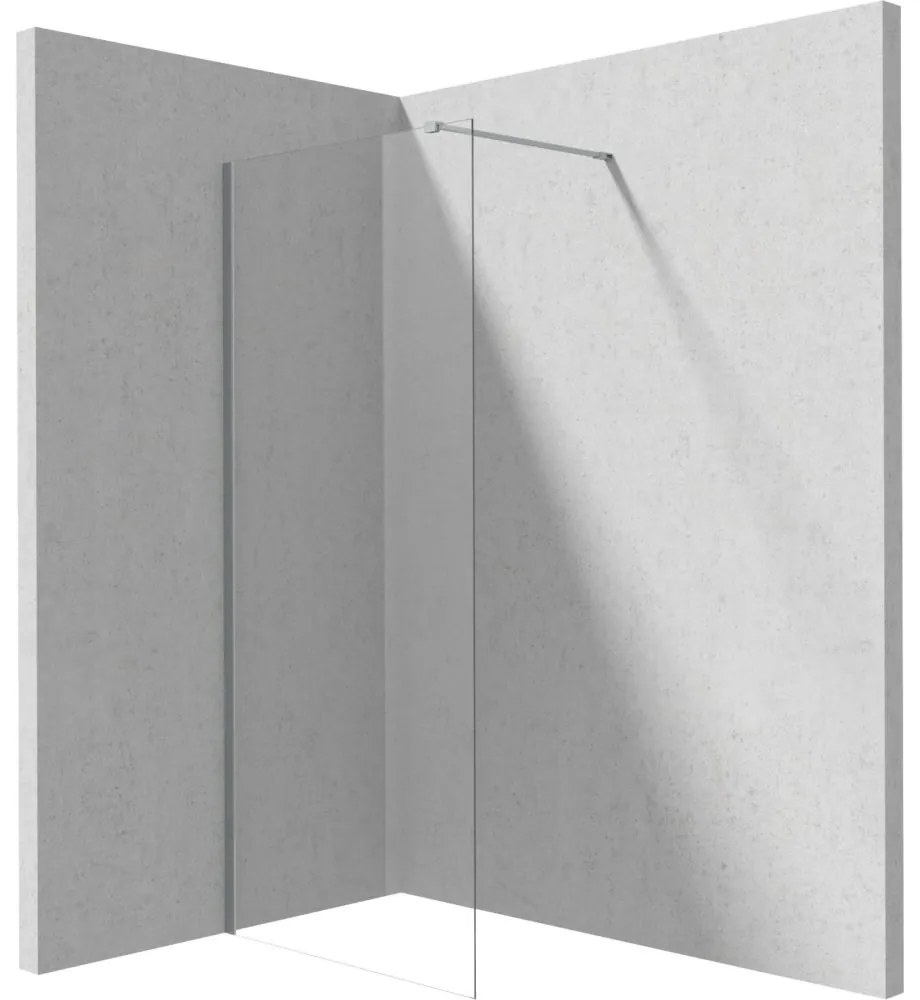 Paravan dus walk-in sticla securizata 110x195 cm otel slefuit Deante Prizma Otel slefuit, 1100x1950 mm