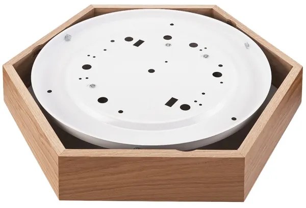 Plafonieră OAK HEX 2xE27/60W/230V d. 43 cm stejar