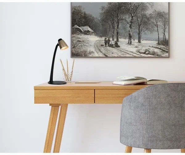 Lampă LED de masă Lucide 18660/05/02 LUDO LED/4,5W/230V negru/auriu