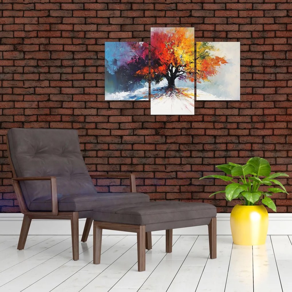 Tablou - Copac multicolor (90x60 cm)