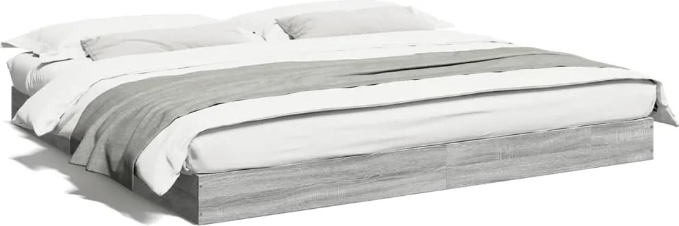 vidaXL Cadru de pat fără saltea Gri Sonoma 180x200cm Lemn prelucrat