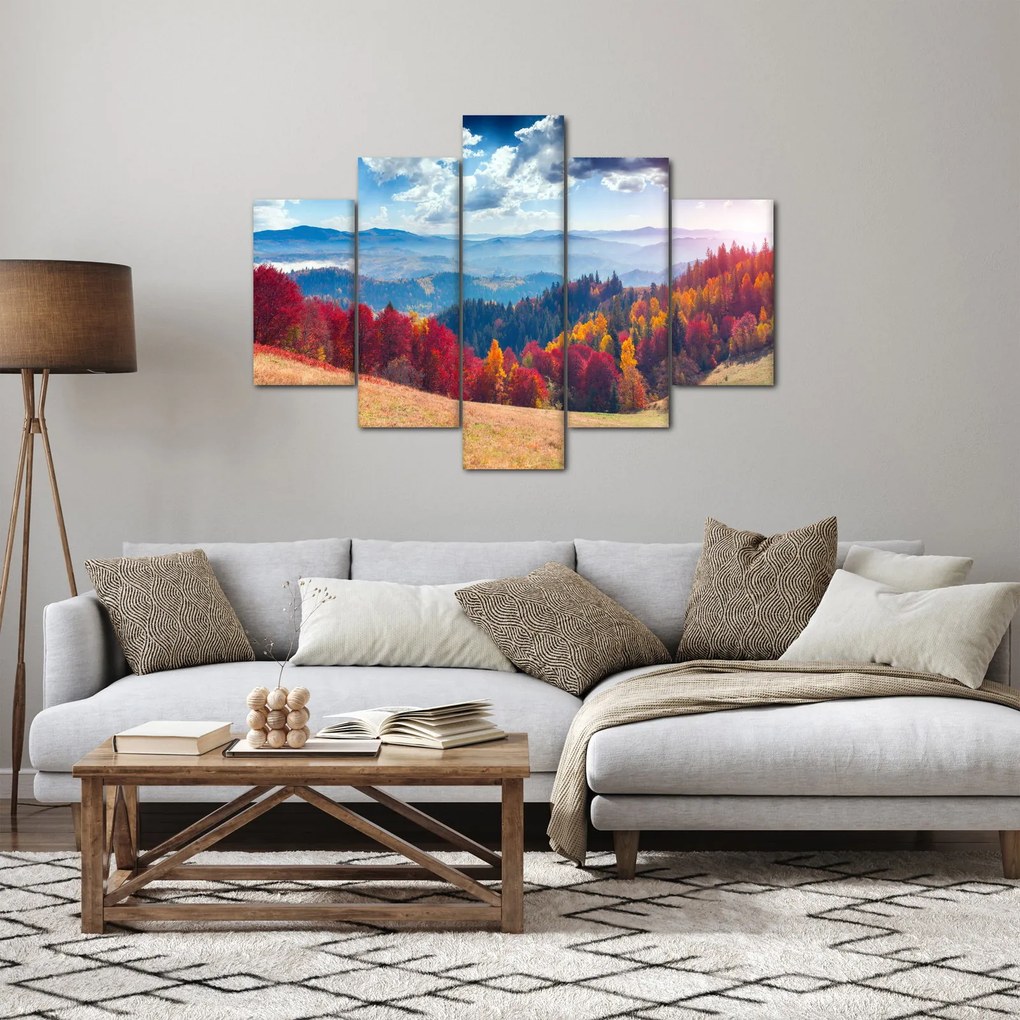 Tablou cu peisaj de toamnă pitoresc (150x105 cm)