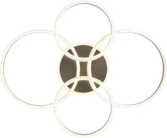 Globo 67377-90 - Plafonieră LED dimerizabilă FRANCINE LED/90W/230V argintie + telecomandă