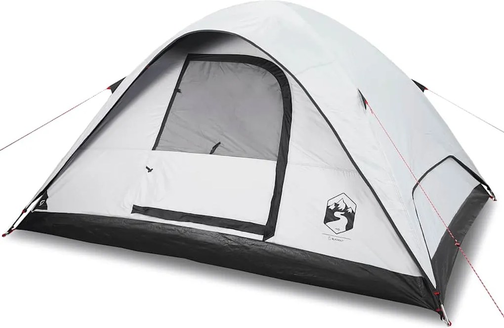 vidaXL Cort de familie cupolă 6 persoane, alb opac textil impermeabil