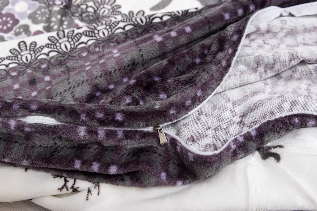 Lenjerie cocolino plus Craciun ren gri