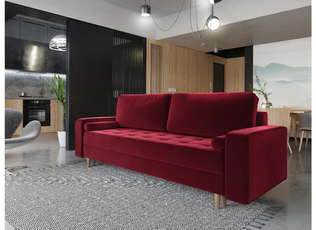 Supermobel Canapea extensibilă tapițată PRIMA, 238x90x91, itaka 48