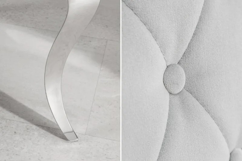 Neînvins Scaun de lux Modern baroc gri catifea