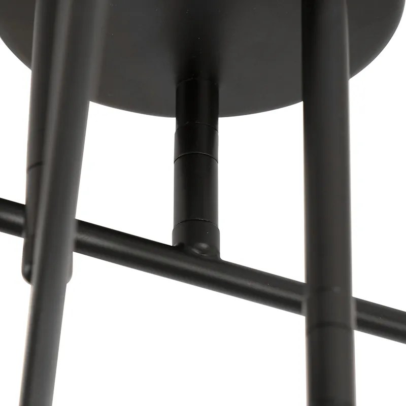 Plafoniera inteligentă neagră cu auriu 6 lumini inclusiv Wifi G95 - Sydney