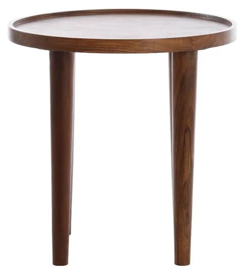 Măsuță auxiliară rotundă din lemn masiv de acacia ø 49 cm Qiano – Light &amp; Living