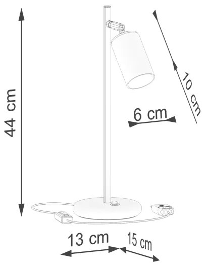 Lampă de masă Sollux SL.1389 WINX 1xGU10/10W/230V negru/auriu