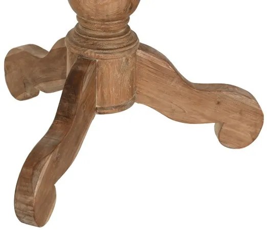 Masa dining, din lemn de tec, cu 2 picioare sculptate, Aurea