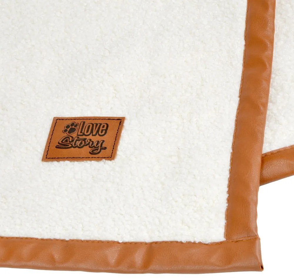 Pătură crem pentru câini 50x70 cm – Love Story