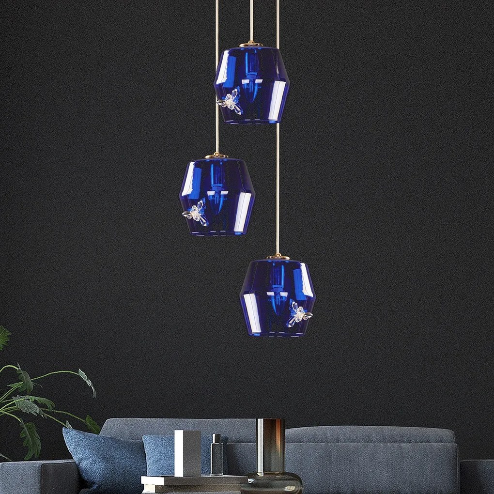 Lustra cu 3 pendule design LUX NIGHT SKY 08-CH