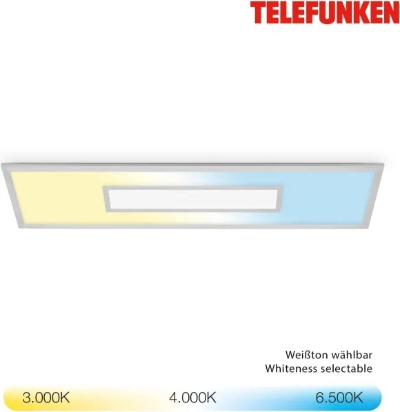 Panou LED RGBW dimabil, 20W/230V, argintiu + telecomandă