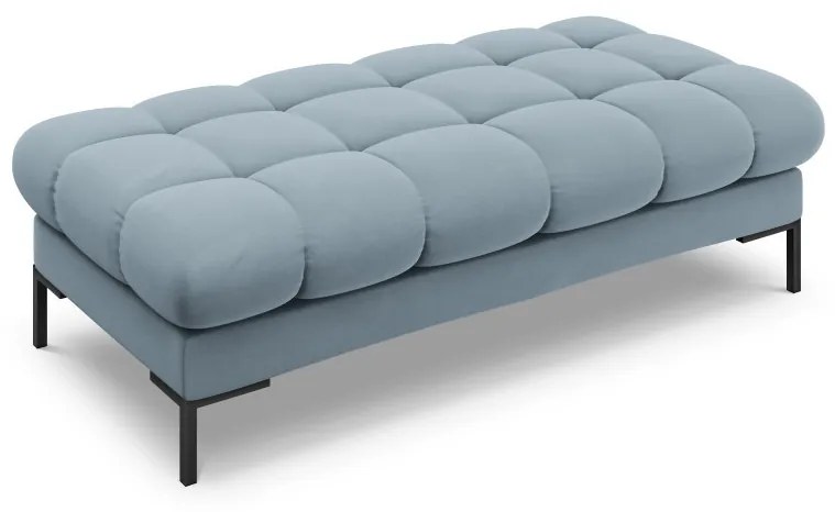 Banca tapitata Bali velvet/picioare negre – L133 x l62 x h41