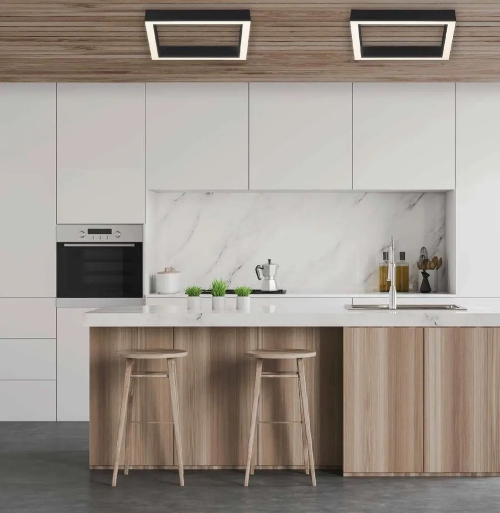 Plafoniera, lustra LED design modern Veru negru nisipos