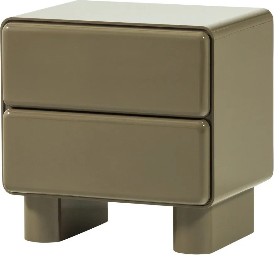 Noptieră verde cu aspect lucios Lustra – WOOOD