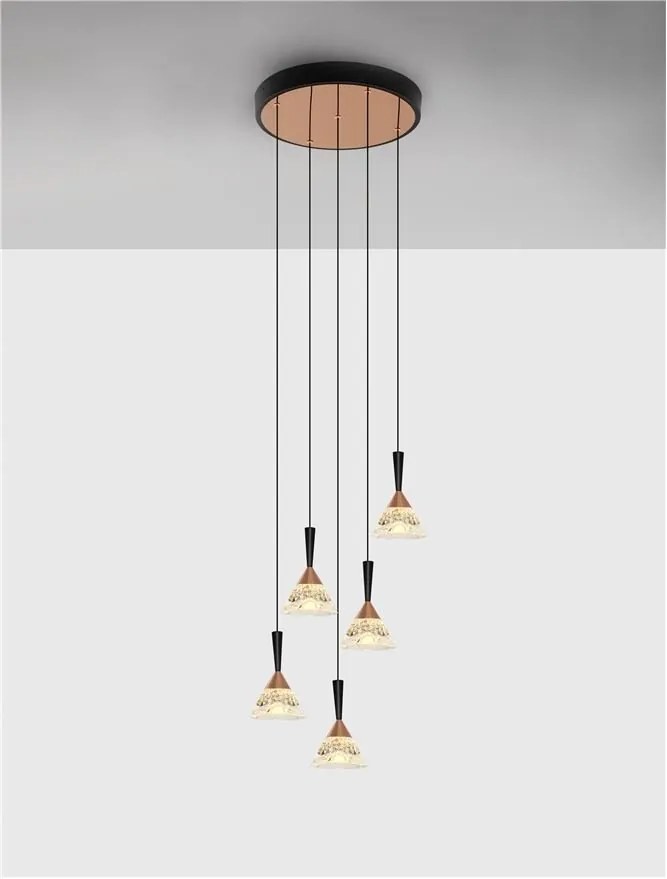Lustra cu 5 pendule LED design modern PALUZ