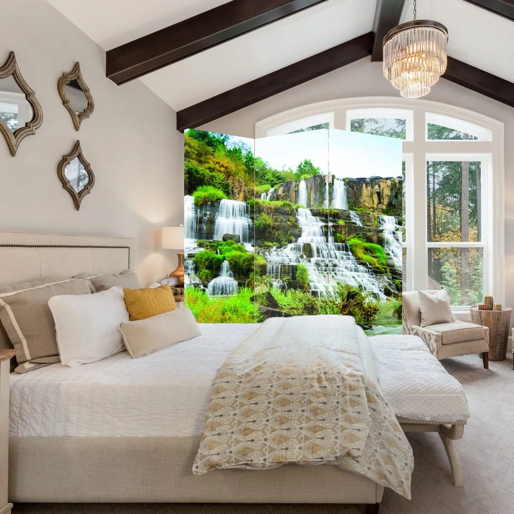 Paravan - Cascade cu plante (126x170 cm)